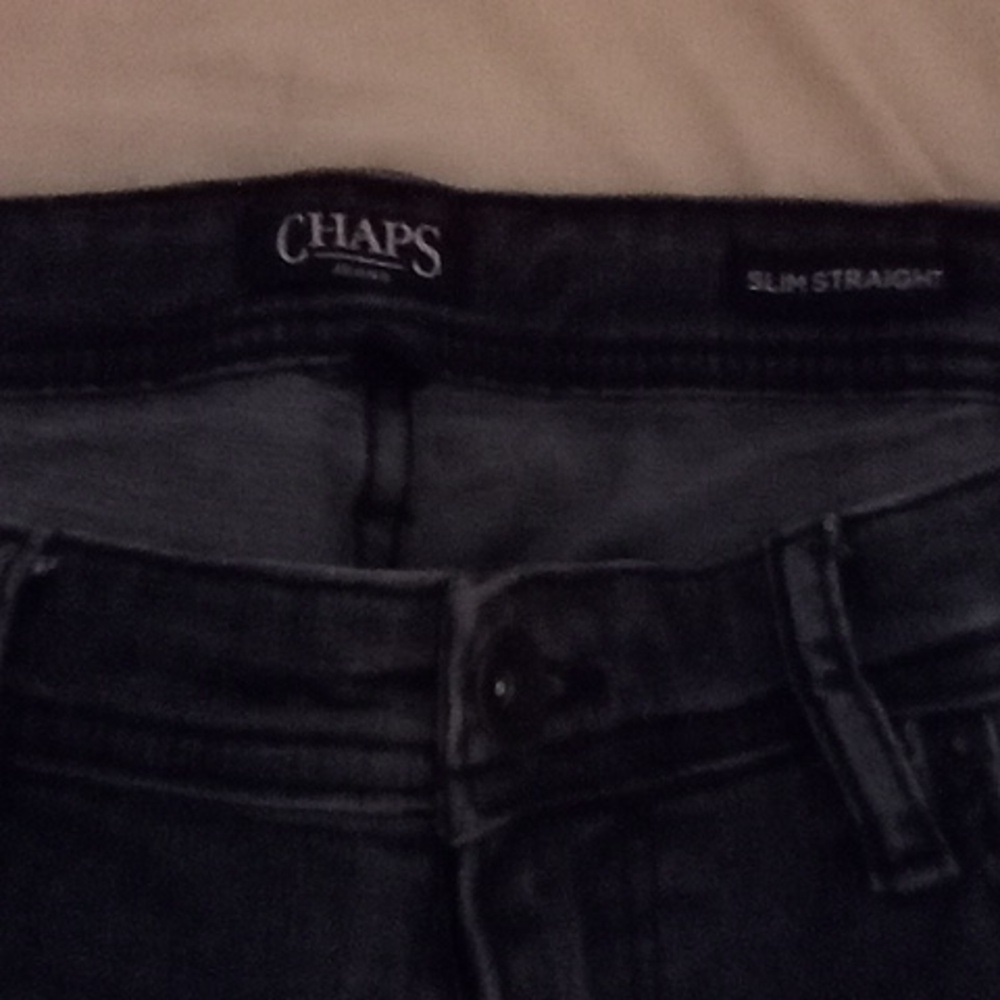 Mens blue chaps slim straight jeans